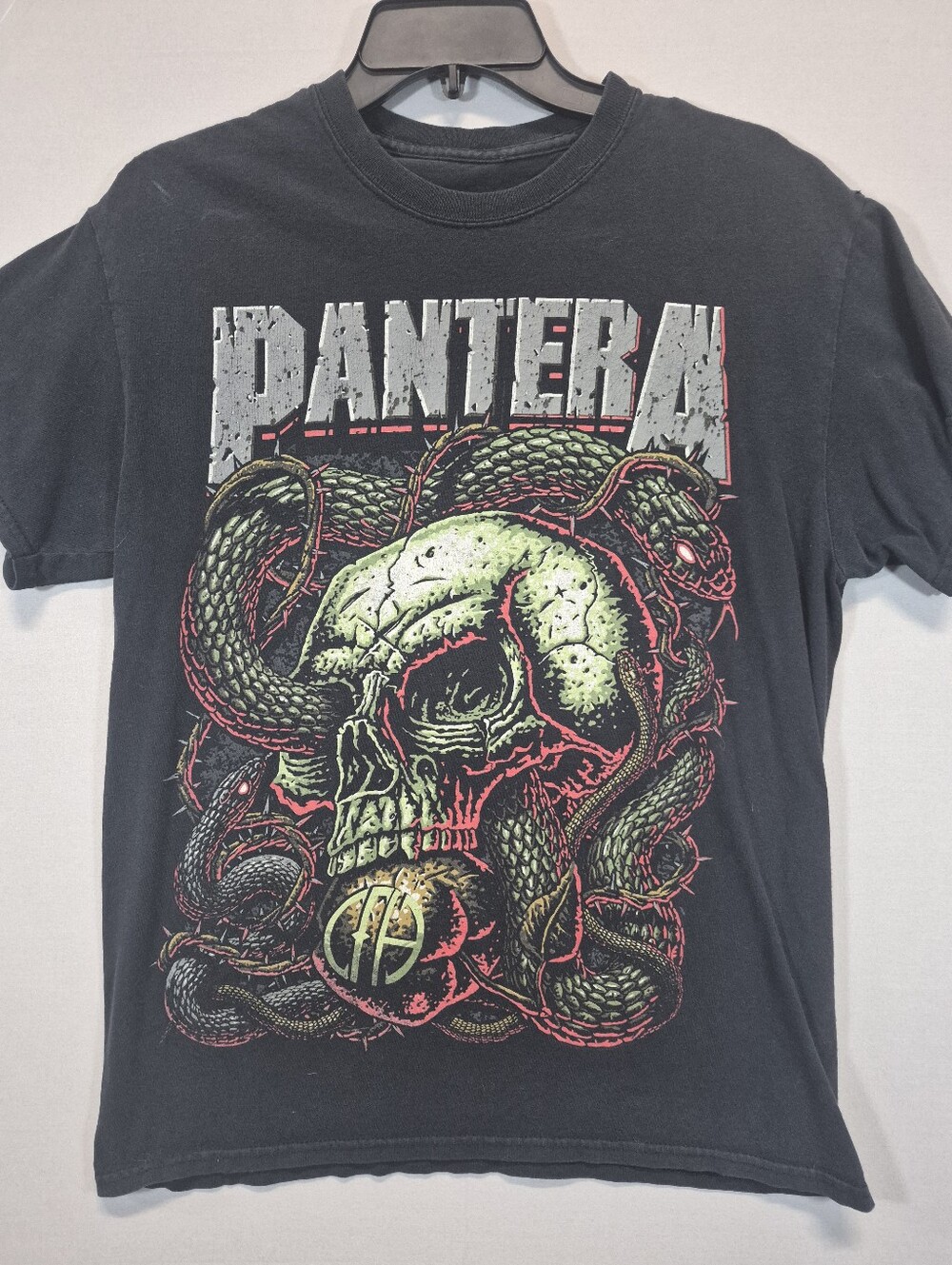 Pantera Skull Snake Graphic Band T-Shirt Black Heavy Metal Men's Size M